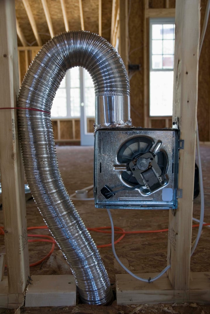 Ductwork at construction site